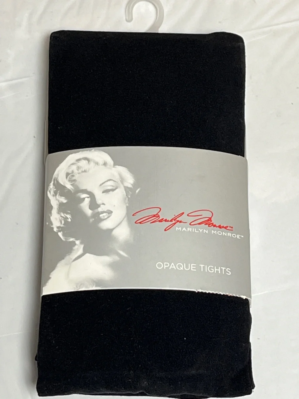 Marilyn Monroe Opaque Tights Black Large L NWT Hosiery